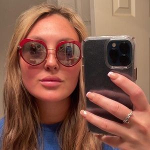 MIU MIU Red Heart Sunglasses